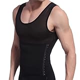 ärmelloses Shapewear-Tanktop für Herren, schlankmachendes kompressionshemd, gehäkeltes Body-Shaper-Weste, atmungsaktiv – Rundhalsausschnitt
