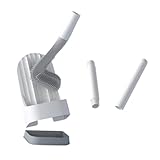 TOGEVAL Toilettenbürste mit Langem Griff und Sockel Langlebige Wc Reinigungsbürste aus Robustem und TPR Weiche Borsten für Effektive im Badezimmer Hygienisch und Praktisch Weiß