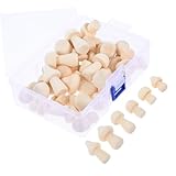VILLFUL 32 Stück Teiliges Set Unlackierte Holzpilze zum Basteln DIY Holzpilz Dekoration zum Bemalen für Kreative Projekte und Heimdekoration
