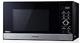 Panasonic NN-GD38HSGTG Mikrowelle mit Grill (1000 W, Inverter, Dampfgaren, energieeffizientes Kombikochen, Pizza-Pfanne, 23 Liter) edelstahl-schwarz