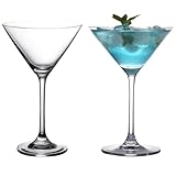 FYBlossom 2 Stück Martini Gläser Cocktailgläser Set| Martinigläser Longdrinkgläser Bar Zubehör| Bruchsicher & Elegantes Design Cocktail Gläser| Cocktail Trinkgläser Für Gefrorene Getränke