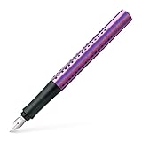 FABER-CASTELL 140841 - Füller Grip Edition Glam, Federbreite F, violet, 1 Stück