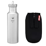 Keith Titanium Trinkflasche mit Bajonettverschluss – Ti3032 – 700 ml Titan-Trinkflasche für Wasser, Tee & Kaffee – Wiederverwendbare Outdoor-Trinkflasche für Camping, Wandern & Reisen (25.0x9.2x7.6)