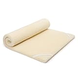 Matratzentopper 120x200 – Natürliche Matratzenauflage aus Schafwolle – Matratzen Topper mit Ergonomischem Komfort – Matratzenauflage Sanft Schlafen ohne Rückenschmerzen