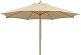 Schneider Sonnenschirm Malaga, natur, 300 cm rund, Gestell Alu/Stahl, Bespannung Polyester, 7.2 kg,