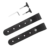 MAGICLULU 1 Paar Verstellbare Klavierständergurte aus Pu Leder Keyboard Befestigungsgurt mit Verschluss für Sicheren Halt Zubehör für Faltbare Keyboardständer Studio und Bühne