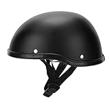 Universal Motorrad Helm, Vintage-Motorrad-Halbhelm Offenes Gesicht Sturzhelm Vintage-Deutscher Retro-Helm mit Offenem Gesicht (XL)