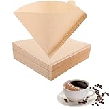 120 Stück Kaffeefilterpapier, ungebleicht, kompatibel mit V60-Papieren, 02 Einweg-Filterpapiere, kompatibel mit Dripper Kaffeemaschinen, AMD Pour Over (1–4 Tassen)