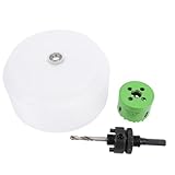 Lazmin112 Robuster 2-Zoll-Lochschneider mit Staubfangbehälter, für LED-Einbauleuchten, Geeignet für Metall und Trockenbau