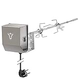 BBQ-Toro Edelstahl Grillspieß Set passend für Weber Spirit II Gasgrill | inkl. 2x Fleischnadeln, 1x Motor, 1x Halter, 1x Verlängerung | Rotisserie, elektrischer Drehspiess