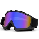 HOTUT Motorradbrille, UV400 Motocross Brille, Mtb Brille Dirt Bike ATV Crossbrille Anti-Scratch, Winddichte Staubdichte Motorradbrillen für Herren Damen Jugend Fit ÜBer Brille