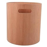 LALADEFIEE Mülleimer aus Holz Schreibtisch Mülleimer Kleiner Müll kann kleiner Müllbehälter Schreibtisch Abfallbehälter Einfacher Abfallkorb Mülltonne Tisch Papierkorb hölzern Khaki