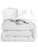 BedFabtasy Premium Daunendecke 155x220cm, Ganzjahresdecke Bettdecke 155x220 mit Premium Gänsedaunen und Federn, 100% Geräuschloser Bio-Baumwolle, Öko-TEX 100, DOWN Pass, RDS Zertifiziert