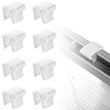 8 Stück Klemmträger Für Jalousien,Universal Kunststoff Klemmhalter Für Aluminium Jalousien,Alu Jalousie Ohne Bohren,Montage Ohne Schrauben Und Bohren, Kunststoff, Weiß