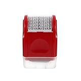 POPETPOP Wächterstempelrolle Klein Rot Datenschutzstempel Handlich aus Recycelbarem Material Privates Identitätsschutzsiegel für Büro und Zuhause