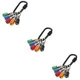 Lurrose 3 Sätze Bithalter für Schlüsselanhänger Verlängerungsstange Tragbarer Schraubendreher Bits Halter mit Schlüsselring für Schnellsteckschlüssel