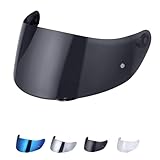 Helmvisier für Agv K1 K3SV K5 Visier, Motorradhelm Visier,Motorrad Windschutz Helm Objektiv Visier Vollgesichts,Helmvisiere Zubehör Ersatz (Schwarz)