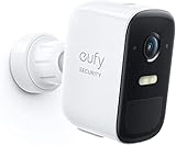 eufy Security eufyCam 2C Pro, Überwachungskamera aussen, 2K Auflösung, 180 Tage Akku, Kompatibel mit HomeKit und Solar Panel, IP67, benötigt HomeBase 2, Gebührenfreie Nutzung