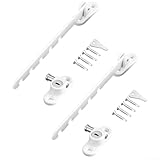 MeevrgR Fensterschlossbegrenzer 2 Stück mit verstellbarem mehrstufigem Design für verbesserte Windstabilität und flexible Belüftung an verschiedenen Fensteröffnungen (weiß)