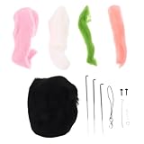 HIAKDOFT Nadelfilz DIY Filzset für Anfänger mit Filzwolle Bastelfilz Tierfigur Schafwolle zum Filzen Kreatives Bastelmaterial für Heimdekoration
