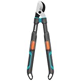 Gardena Astschere TeleCut Pro S, Teleskop-Astschere für frisches Holz bis 50 mm, verlängerbar bis 670 mm, präzisionsgeschliffene Klingen, PowerCoating für saubere Schnitte (12040-88)