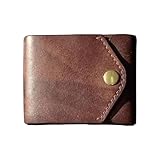 Kreditkartenetui für Herren, schlank, zusammenklappbar, aus Leder, minimalistisch, kompakt, aus PU-Leder, schmale Brieftasche mit Bargeldhalter und