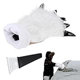 Eiskratzer-Handschuhe – Bärenklauen-Handschuhe mit Eiskratzer | Auto-Windschutzscheiben-Eisschaufel und Schaber-Handschuh | Warme Winterhandschuhe mit integriertem Eiskratzer | Auto-Windschutzscheiben