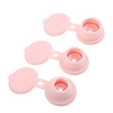 DONFAMDS 3 Stück Teiliges Inverted Flaschenverschlüsse für Lotionen und Shampoos Auslaufsichere Flip Top Kappen für Einfaches Dosieren und Praktischen Gebrauch im Badezimmer