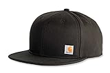 Carhartt Herren Firm Duck Flat Brim Kappe, Schwarz, OFA