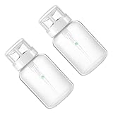 EPIGEIST 2Stücke Pumpflaschen für Nagellackentferner Abschließbare Plastikspenderflaschen Weiß und Schwarz zur Aufbewahrung von Flüssigkeiten