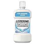 LISTERINE Advanced White Milder Geschmack 500 ml, Mundspülung zur Entfernung hartnäckiger Zahnverfärbungen, für weißere Zähne in nur 1 Woche, Mundwasser bekämpft wirksam Bakterien im Mundraum