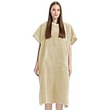 Zyntora Surf Poncho – Erwachsenen-Handtuch-Poncho | Kapuzenmantel, schnelltrocknend, atmungsaktiv, für Frauen, Baden, Schwimmen, Freizeit, Fitnessstudio, tägliche heiße Quellen