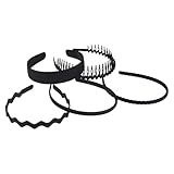 Haarreif mit Zähnen, Haarbänder mit Zähnen, mit Kamm, für die Kontrolle von losem Haar, 5 Stück mit Kamm für das Haar, flexibel, rutschfest, für Frauen