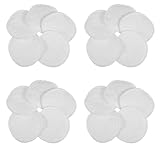 BAZEITFLOW Wiederverwendbare Baumwoll Stilleinlagen 12cm Weiß mit Auslaufschutz Waschbare Hautfreundliche Stillpads für Frischgebackene Mütter