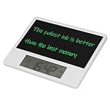 LCD-Kalender-Schreibtafel, Elektronische Uhr, Multifunktionaler Handschriftblock mit Notizblock, Batteriebetrieben, Tragbare Digitale Datumsuhr für Zuhause und Büro