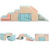 Asweets Kinder 4-in-1 Schaumstoff Bausteine, Großbausteine Schaumstoff-Kletterblöcke, Kinder Montessori Spielzeug, für Weiches Kreativität und Fantasie für Babys ab 1 Jahr, Foam Climbing Blocks