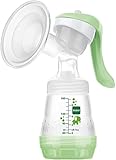 MAM Handmilchpumpe – Komfortable und kompakte Milchpumpe, einzigartig upgradebar – Handpumpe für Muttermilch inkl. 1 x MAM Easy Start Anti-Colic Flasche