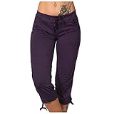 duxyoz Damen Scrunch Bums Shorts Bubble Ruched Booty Shorts Hohe Taille Anti Cellulite Honeycomb Stretch Yoga Push Up Gym Biker Radfahren Damen Sommer Hot Pant Tanzen Workout Hose, violett, M