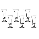 Dajar AMBITION Schnapsgläser 6er Set Villa Likörgläser Glas 28 ml transparent mit Stiel spülmaschinenfest