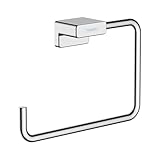 hansgrohe AddStoris - Handtuchring, Handtuchhalter für Wandmontage, verdeckte Befestigung, Badezimmer Zubehör, Chrom, 41754000