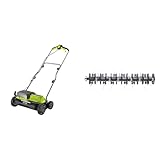 RYOBI 18V ONE+ Brushless Akku-Vertikutierer RY18SFX35A-0 & RAC821-35cm Luftsprudler Roller für AC/DC Vertikutierer