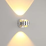 Lightsjoy Moderne LED Wandleuchte Innen Aluminium kreative Wandlampe Minimalistische Kulisse LED Wandspot Wandstrahler Flur Flurlampe Schlafzimmerlampe Wohnzimmer warmes Weiß