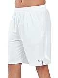 NORTHYARD Herren-Basketball-Shorts, 25,4 cm, mit Reißverschlusstaschen, schnell trocknend, Stretch, Laufen, Workout, Training, Netzstoff, Fitness-Shorts, Weiss/opulenter Garten, Groß