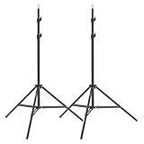 Neewer 190 cm Aluminium-Stativständer für Studio Kits, Fotografie Lichter, Softboxen (schwarz, 2er-Pack)