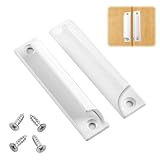 Honosen 2 Stück Balkontürgriff Außen, Terrassentür Griff Mit Schrauben, Aluminiumlegierungsgriff, Terassentürgriff Außen, Schiebetürgriff für Fenster, Schiebetüren, Balkontüren, Schubladen(Weiß)