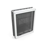 Dog Mate Verriegelbare Hundeklappe für große Hunde (216) – Klappe für große Hunde und Katzen, geeignet für PVC, Wand und Holz, sicher für Ihre Haustiere, Weiß