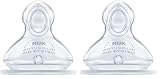 NUK First Choice+ Anti-Colic-Trinksauger Silikon, kiefergerechte NUK Form, Größe 1 (0-6 Monate) M für Milch, 2 Stück (2er Pack)