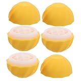 Homoyoyo 5 Nachfüllbare Lippenbalsam Dosen Gelb Rundes Design Schutzbehälter für DIY Lipgloss Tragbarer Lippenstift Organizer für Lipgloss Hersteller