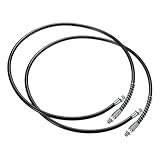 AputoXz Fettpressen-Schlauchverlängerung, 0,3 cm NPT, Hochdruck-Flexschlauch, 4500 psi, 10.000 PSI Platzen, gummierte rutschfeste Verlängerung für Automobilanhänger, Schiffsausrüstung, 2 Stück