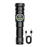Générique Wiederaufladbare Taschenlampen, vielseitige Taschenlampe, robust | längere Akkulaufzeit mit Handgelenkschlaufe für Angeln, Wandern, Camping, Jagd